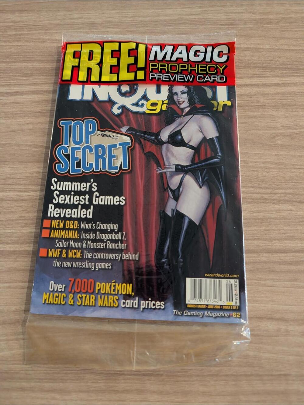 InQuest Gamer Magazine Issue #62 with Free Magic Prophecy Preview Card